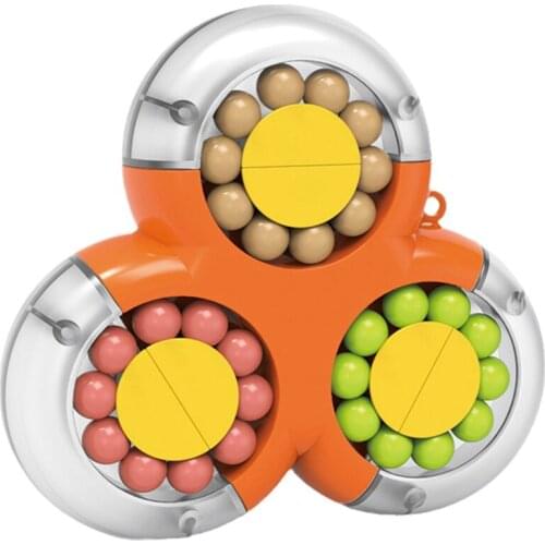 Creative Triangle Rotating Magic Bean Intelligence Fingertip Cube Children Finger Gyro Magic Disk Educational Decompression Toy