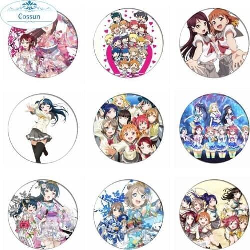 Lovelive Sunshine Cosplay Badge Takami Chika Brooch Pins Love Live Riko Collection Kurosawa Ruby Breastpin Badges for Backpacks