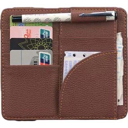Multifunctional Car Sun Visor CD Storage Card Storage Glasses Holder Pen Holder Card Banknote Storage Bag