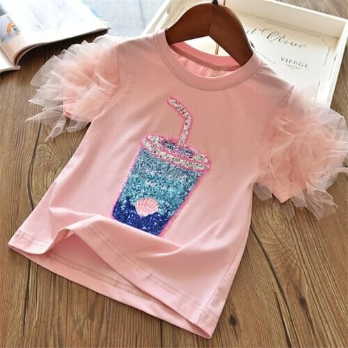 Fashion Unicorn Girls T-shirt Children Short Sleeves White Tees For Boys Baby Kids Cotton Tops For Girls Clothes 3 4 5 6 7 8 Yrs