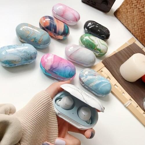 Marble Earphone Case For Samsung Galaxy Buds Plus Wireless Bluetooth Headset Protective PC Cover Earbuds Protective Case