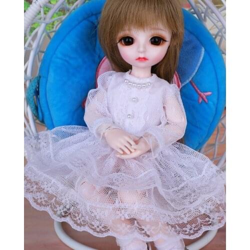 New Arrival 1/3 1/4 1/6 1/8 BJD SD Doll Clothes Dress Doll Fashion White Dress For Toys BJD Doll Accessories