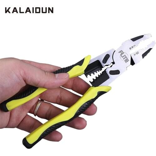 KALAIDUN Pliers Crimping Tool Wire Cutter Stripper Crimper Multi-function Industrial Cable Stripping Crimping Home Repair Tools