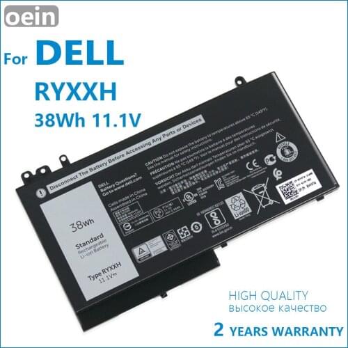 Oein Genuine RYXXH New Laptop battery For DELL Latitude 12 5000 E5250 E5450 E5550 Latitude 11 3150 3160 3550 9P4D2 11.1V 38WH