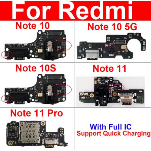 USB Charger Port Board For Xiaomi Redmi Note 10 Charging Connector Dock Charging Flex Cable Replacement Parts