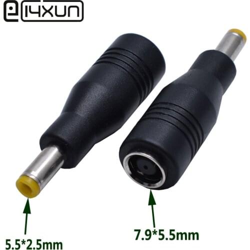 1pcs 7.9 x 5.5mm Female to 5.5 x 2.5mm Male Plug Converter Dc Plug Power Adapter Charger Connector Tip for Asus Lenovo Laptop