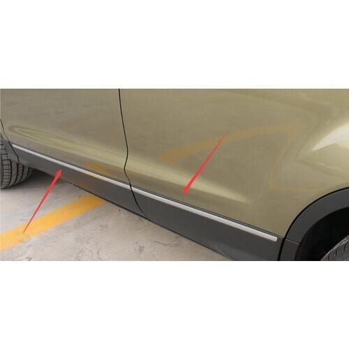 FIT 2013 2014 2015 2016 2017 for FORD ESCAPE KUGA CHROME BODY MOLDING DOOR SIDE LINE GARNISH TRIM COVER PROTECTOR GUARD STRIP