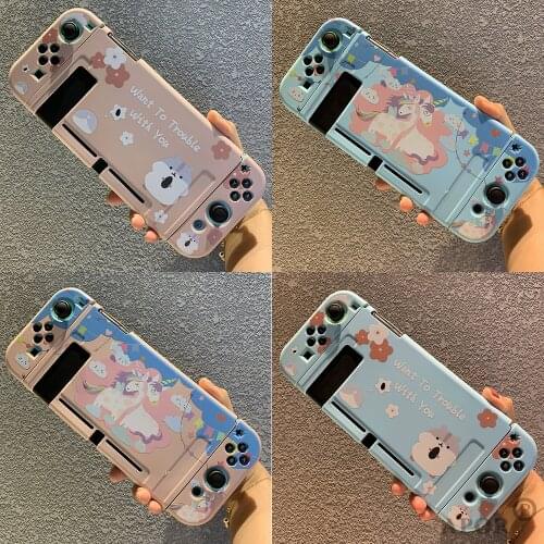 2020 New Cute Pink Blue Protective Case Cover Shell Shockproof For Nintendo Switch NS Joy-Con Controller Console Accessories