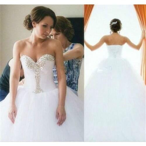 Vestido de Noiva 2020 crystal Wedding Dress ball gown sweetheart lace-up Bridal Gown wedding gown Robe De Mariee
