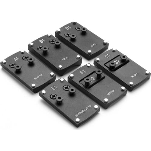 Tactical Beretta Glock 1911 M&P Pistol Reflex Sight Mount Adapter Plate for Sightmark Burris Vortex Micro Red Dot Scope