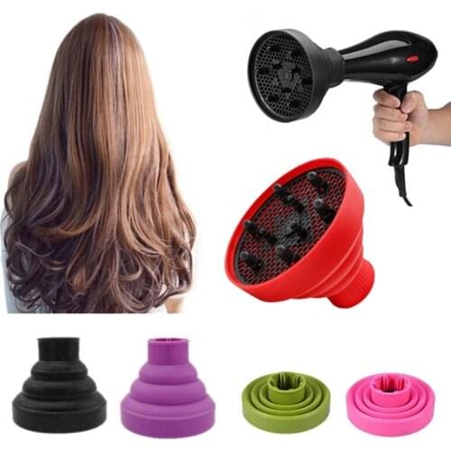 Universal Hair Diffuser Folding Retractable Silicone Hood Hairdressing Dryer Diffuser Professional Hair Styling Salon Curly Tool