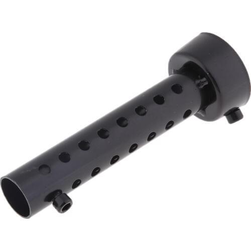 Pack of 2 Stainless Steel Universal Motorcycle Exhaust Pipe Baffle O.D. 45mm 1.7 inch, Black