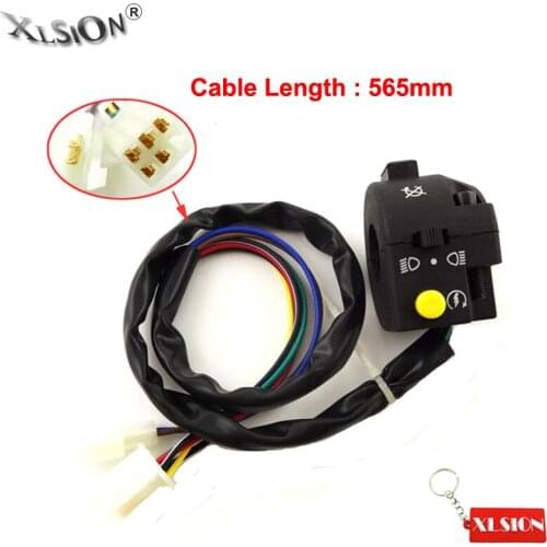 XLSION 7 Wire Left ATV Control Hand Switch Assy For 50cc 70cc 90cc 110cc 125cc Kazuma Taotao Sunl ATV Go Cart