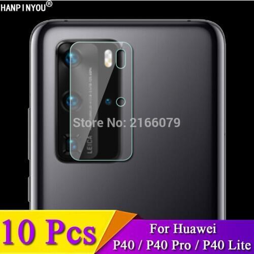 10 Pcs/Lot For Huawei P40 / P40 Pro / P40 Lite Clear Rear Camera Lens Protective Protector Cover Soft Tempered Glass Film Guard