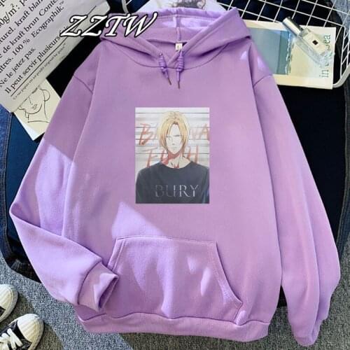 Funny Tops Anime Banana Fish Women Hoodie Autumn Korean Style Top Harajuku Hooded long sleeve Streetwear Go To Hell sweatshirt