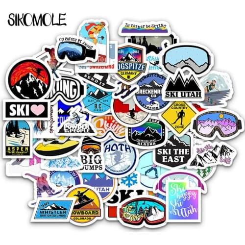 50PCS Extreme Sports Skiing Cartoon Stickers For Case Laptop Motorcycle Skateboard Luggage Decal Children Toy Sticker F5
