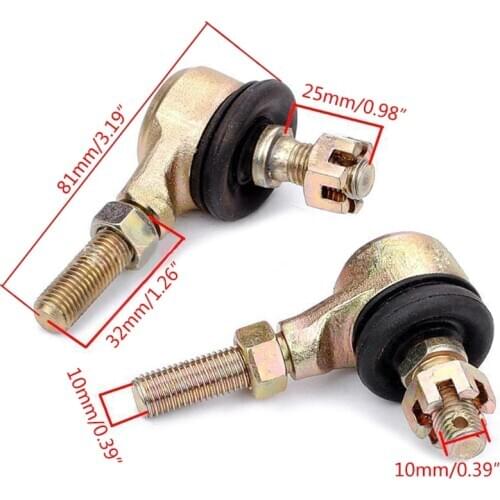 2Pcs Metal M10 Tie Rod Ball Joint For 50cc 70cc 90cc 110cc 125cc 150cc 200cc 250cc ATV Quad 4-Wheeler Wholesale