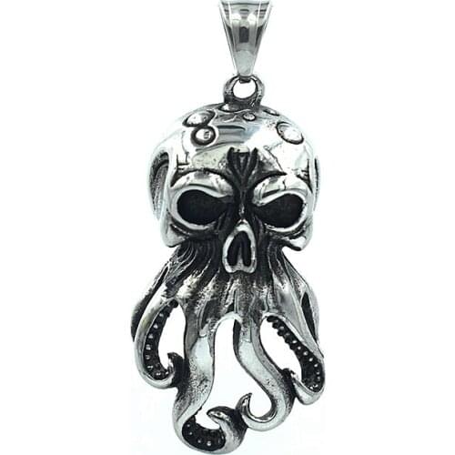 316L Stainless steel Pendant Ocean Animal Jellyfish Octopus Necklaces Pendant Jewelry Car Bag Pendant Belt Trinkets Accessories