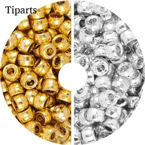 50pcs Silver Golden Tone Color Loose Spacer Beads Cezch Glass Seed Bead Handmade Jewelry Making DIY Garment Bead Accessories
