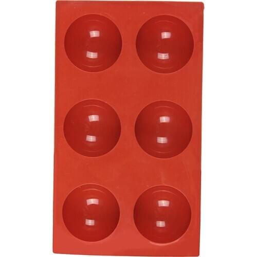 6 Hole Semi-Circle Silicone Chocolate Mould Cake Ice Cream Mold Soap Casting