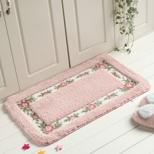 80x120 coral fleece kitchen carpet door mat bedroom bay window carpet bathroom absorbent non-slip floor mat kitchen rug