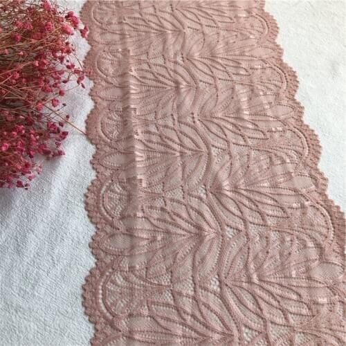 Pale pink E2895 embroidered lace fabric diy dance costumes garment accessories lace trim tango sewing craft20.5cm