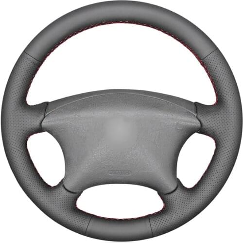 Black PU Faux Leather Steering Wheel Cover for Citroen Xsara Picasso 2001-2010 Berlingo 2003-2008 C5 2001-2006 Peugeot Partner