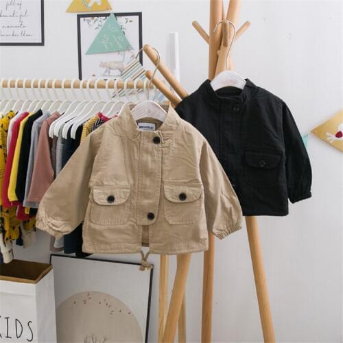 Toddler Baby Jackets Korean Casual Windbreaker Jacket For Girls Kids Clothing Autumn High Quality Boys Outwear 2 3 4 5 6 Years