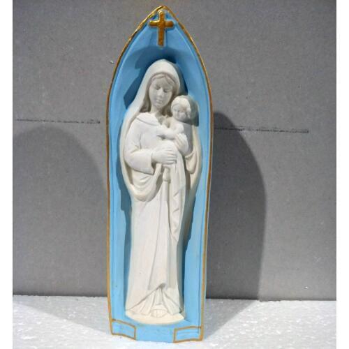 Virgin Mary Holding Christ Child Catholicism Figure Statue Statuette Holy Famliy Figurine Ornaments Church Catholic Madonna