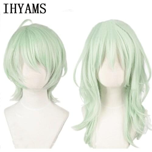 Fire Emblem ThreeHouses Byleth Beleth Light Green Wig Cosplay Anime Wigs Heat Resistant Synthetic Hair Party Wigs + Wig Cap