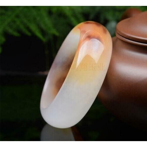 Fine Jewelry > Bangles Beautiful 100% Natural Colour JADE Jadeite Beads Bangle Bracelet Size 56-62mm