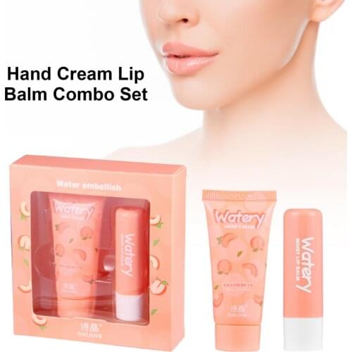 Avocado hand cream lip balm combo set moisturizing and moisturizing students affordable and cute