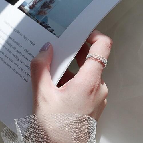 Cute Open Rings for Women Hollow Out Design Bridal Girls Lady Wedding Band Engagement Jewelry Bohmeian Style Size Adjustable