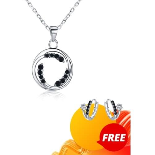 2020 New Classic 925 Sterling Silver Necklace for Women Round Necklace Pendants Female Bijoux Silver 925 Jewelry K031