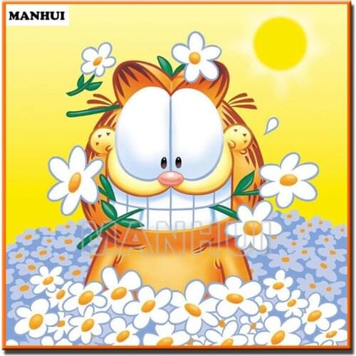 New DIY diamond painting cross stitch picture rhinestone full square diamond mosaic Cartoon cat home decoration MH409