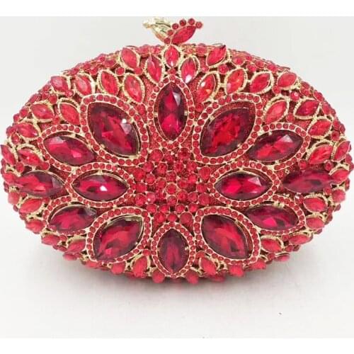 New Design Diamonds Beaded Flower Handbags Girls Elegant Wedding Purses Ladies Luxury Celebrity Party Bag Wedding Bridal Clutch