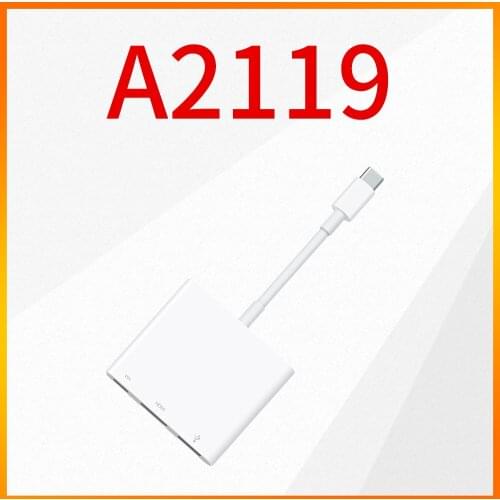 Original A2119 Multi-port Adapter For Apple USB-C Digital Multi-port laptop Converter Type-C to HDMI Cable China Version