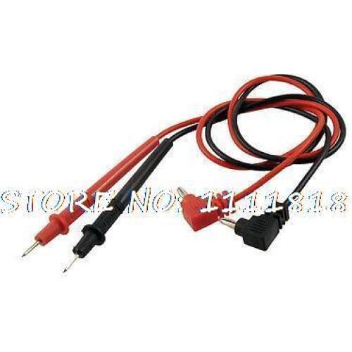 Pair 4mm Dia Banana Plug Multimeters Test Probe Cable Black Red 0.55M
