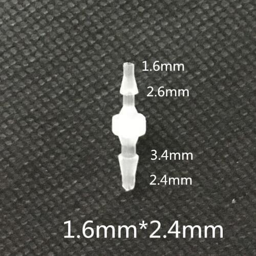 1.6mm-2.4mm hose adaptor plastic connector reducing connector tube fittings