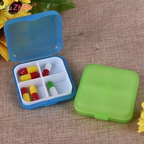 Portable Plastic 2/4/6Slot Moisture-proof Pill Box Travel Pill Case Dispen Storage Container Colorful Drug Dispenser Container