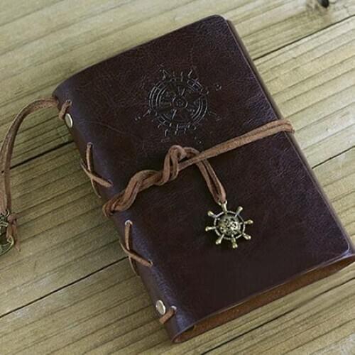 Retro Helm String Faux Leather Journal Travel Blank Diary A5 Loose-leaf Notebook