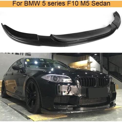 For F10 M5 Car Front Bumper Lip Spoiler for BMW F10 M5 4 Door Original 2012-2016 Carbon Fiber Car Spoiler Sticker