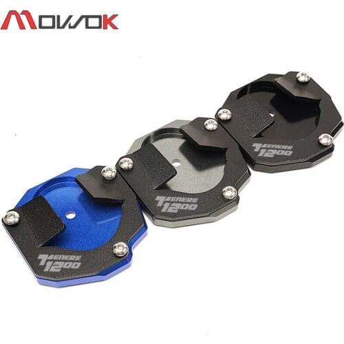 High Quality CNC Side Stand Enlarge Kickstand Extension Plate Pad For YAMAHA XT 1200 ZE XT1200ZE SUPER TENERE 2014-2020