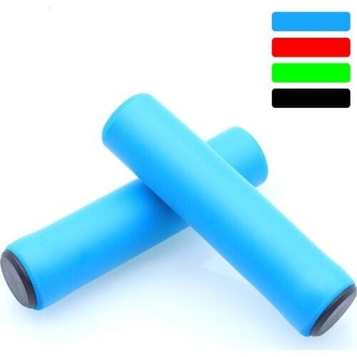 1Pair Silicone Cycling Bicycle Grips Outdoor MTB Mountain Bike Handlebar Grips Cover Anti-slip Strong Support Grips Bike Part