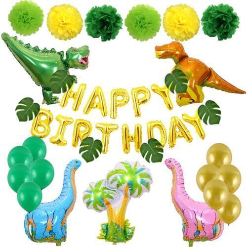 1pcs Giant Animal Jurassic Dinosaur Party Decoration Kids Foil Birthday Balloon Boy Dinosaurios Decor Balloon Set Supplies