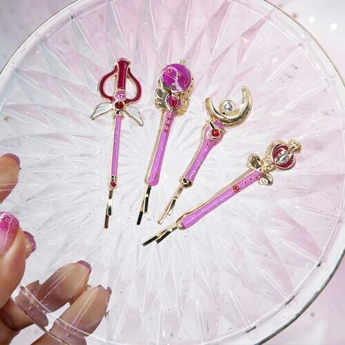 1pcs sailor moon stick rod wand Cutie Hair Clip Pin Hairpin Accessories Beauty cosplay costume 2