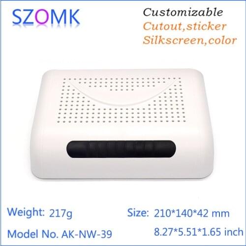 10 pcs, 210*140*42mm abs control box plastic enclosures for electronics project szomk hot sales plastic router network box