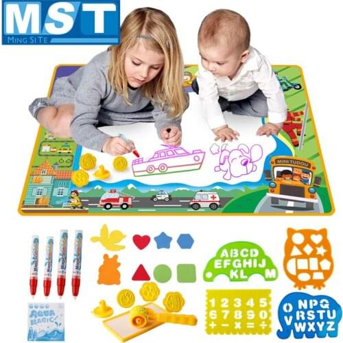 100*70cm Magic Water Mat Board Drawing Toys Set Creative Drawing Carpet With Magic Water Pen Educational Painting Toys For Kids