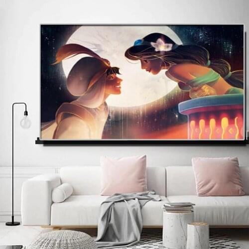 5D DIY Diamond Painting Princess Jasmine Cartoon Character Diamond Embroidery Wall Art Pictures Home Decoration