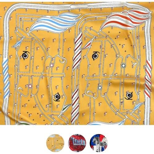 90 Designer Satin Scarves 90*90 Cm Bandana Silk Scarf Hand Rolled Edges Foulard Femme Soie De Marque De Luxe Neck Silk Scarf Top